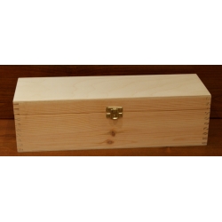 Pudełko drewniane prostokątne na wino 36x10,5x10cm, z zatrzaskiem